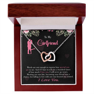 To My Girlfriend Words Are Not Enough Inseparable Necklace